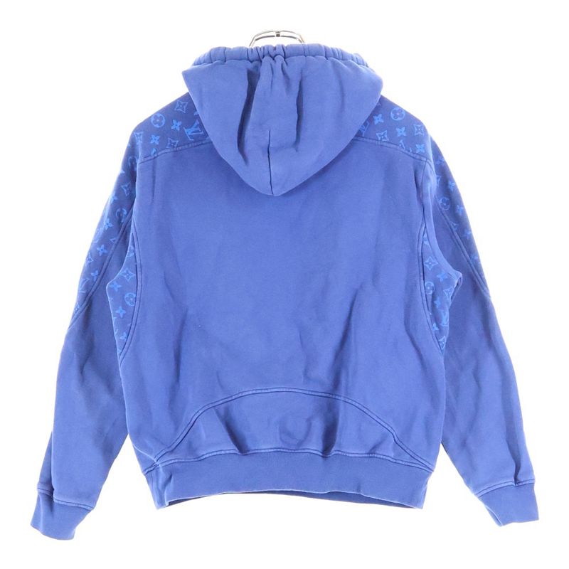 Louis Vuitton 22aw Monogram Circle Cut Pullover Sweatshirt Hoodie Navy Rm222q