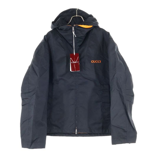 Gucci Nylon Twill Jacket with Logo Embroidery Black 804964 Zaq7f