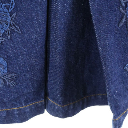Gucci Denim Dress Embroidered Denim Dress Indigo Women 828556 Xddbr