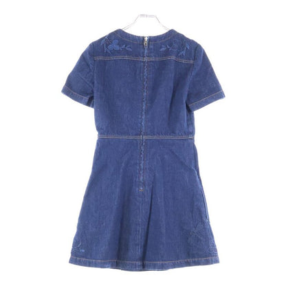 Gucci Denim Dress Embroidered Denim Dress Indigo Women 828556 Xddbr