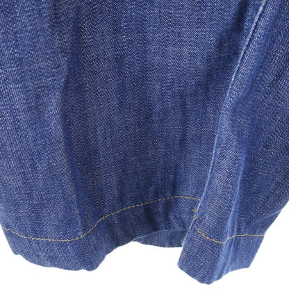 Loewe 24ss Balloon Trousers Hem Button Logo Leather Patch Denim Pants Jeans