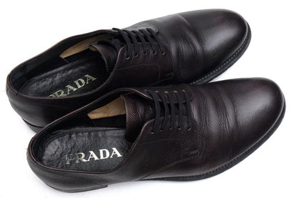 Prada Shoes Business Shoes Business Men Leather Genuine Black 49 Plain Toe
