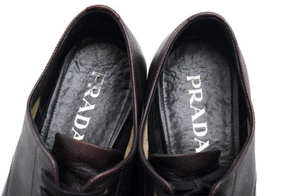 Prada Shoes Business Shoes Business Men Leather Genuine Black 49 Plain Toe