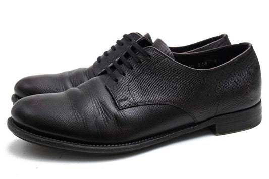 Prada Shoes Business Shoes Business Men Leather Genuine Black 49 Plain Toe