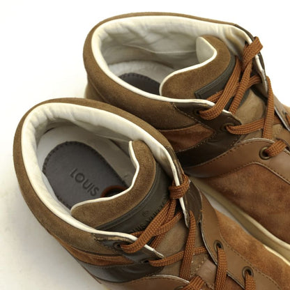 Louis Vuitton Shoes Sneakers Shoes High Cut Men Men's Suede Leather Genuine