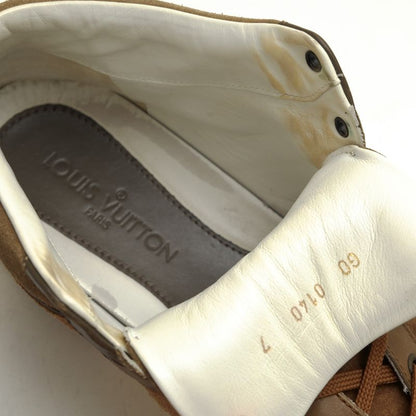 Louis Vuitton Shoes Sneakers Shoes High Cut Men Men's Suede Leather Genuine