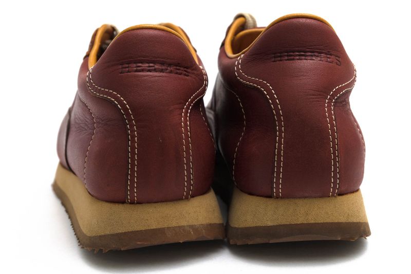 Hermes Shoes Sneakers Shoes Low Cut Ladies Women Leather Genuine Red Brown Red