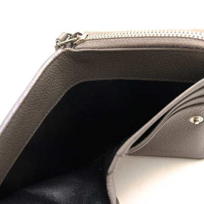 Saint Laurent/Yves Saint Laurent Wallet Women Leather Genuine Leather Gray