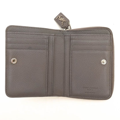 Saint Laurent/Yves Saint Laurent Wallet Women Leather Genuine Leather Gray