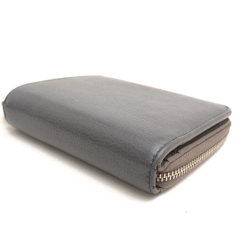 Saint Laurent/Yves Saint Laurent Wallet Women Leather Genuine Leather Gray