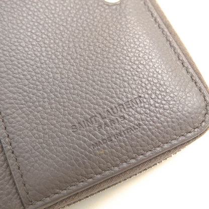 Saint Laurent/Yves Saint Laurent Wallet Women Leather Genuine Leather Gray