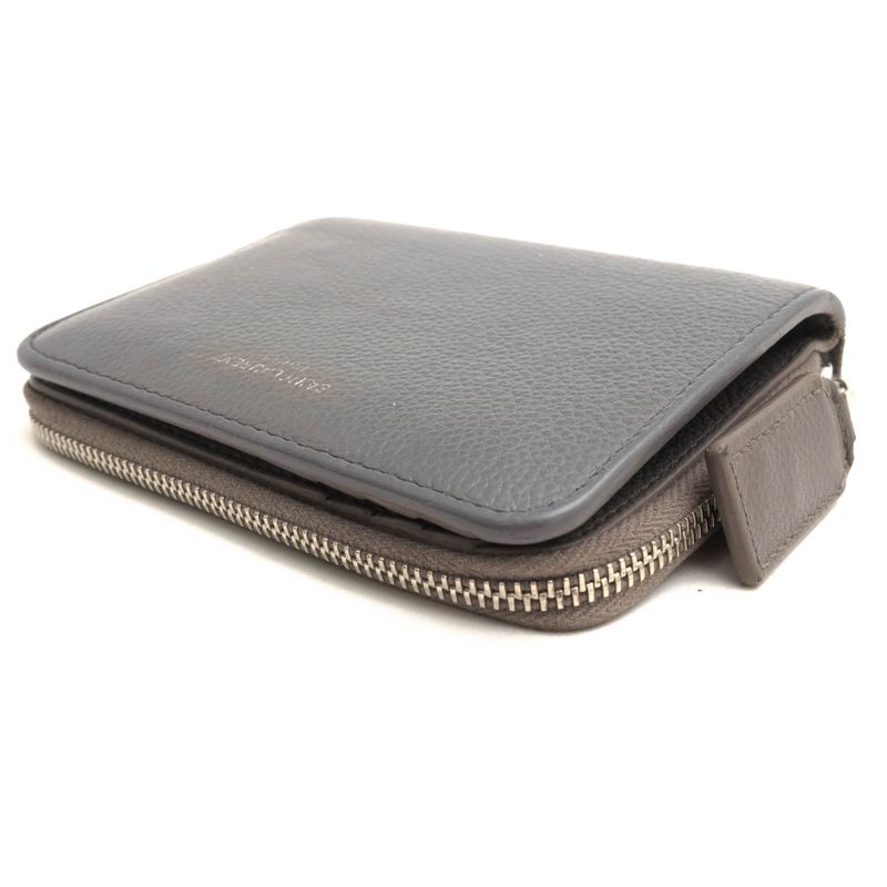 Saint Laurent/Yves Saint Laurent Wallet Women Leather Genuine Leather Gray