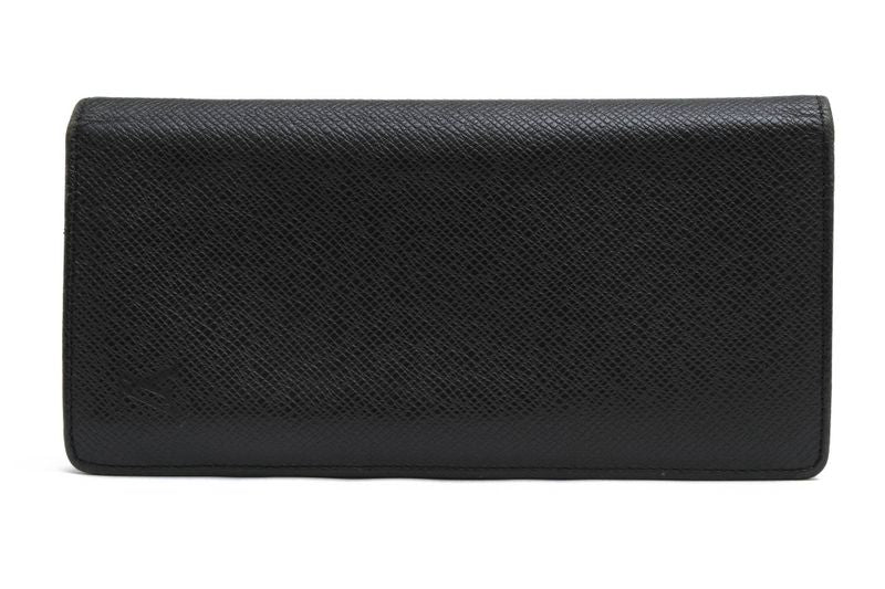 Louis Vuitton Long Wallet Men Leather Genuine Leather Black M32572 Portefeuille