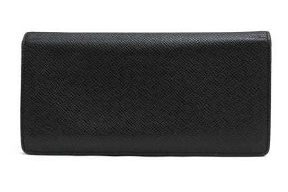 Louis Vuitton Long Wallet Men Leather Genuine Leather Black M32572 Portefeuille
