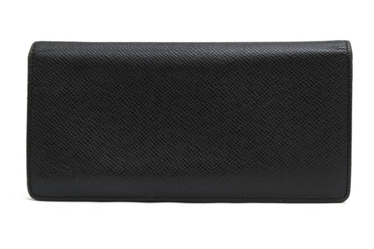 Louis Vuitton Long Wallet Men Leather Genuine Leather Black M32572 Portefeuille