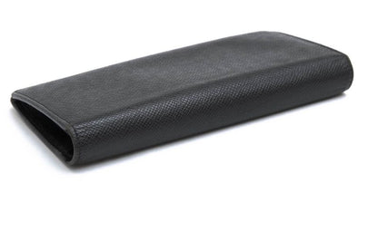 Louis Vuitton Long Wallet Men Leather Genuine Leather Black M32572 Portefeuille