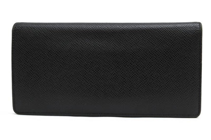 Louis Vuitton Long Wallet Men Leather Genuine Leather Black M32572 Portefeuille