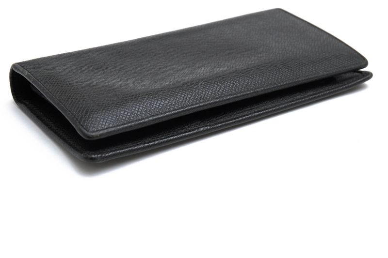 Louis Vuitton Long Wallet Men Leather Genuine Leather Black M32572 Portefeuille