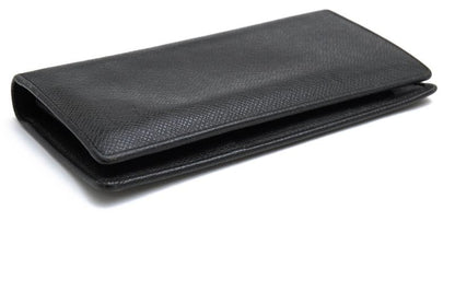 Louis Vuitton Long Wallet Men Leather Genuine Leather Black M32572 Portefeuille