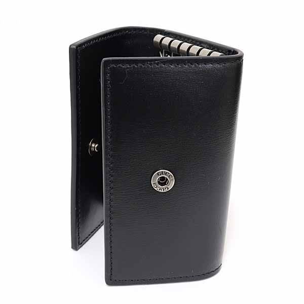Gucci GG Marmont Key Case 6 Hook Ring Leather Black S Rank