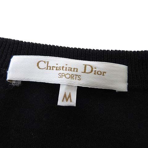 Christian Dior Vintage Knit Vest Sleeveless Sweater Wool V-Neck Pocket Logo