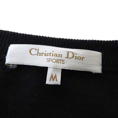 Christian Dior Vintage Knit Vest Sleeveless Sweater Wool V-Neck Pocket Logo
