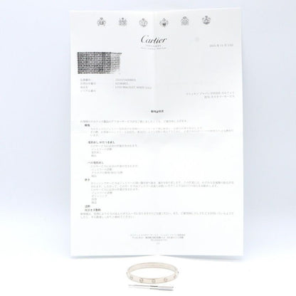 Cartier Bracelet Love Bracelet B6067617 18k White Gold (white Gold) Love