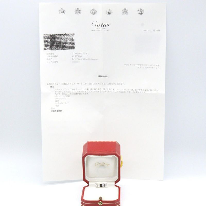 Cartier Ring - Love Ring 6pd B4032552 18k White Gold (white Gold) Diamond Love