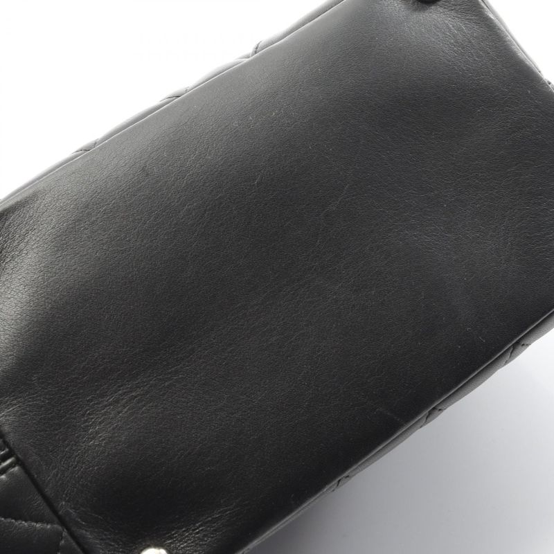 Chanel Tote Bag Cambon Line Medium White Black Leather Patent Leather Cambon