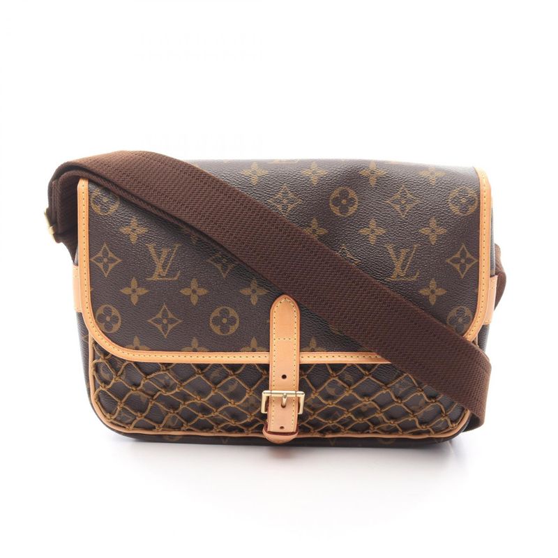 Louis Vuitton Shoulder Bag Congo PM Monogram M40117 PVC Coated Canvas Leather