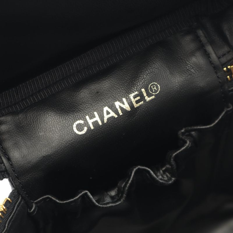 Chanel Handbag Coco Mark Black Caviar Skin (grained Calf) Coco Mark Vertical
