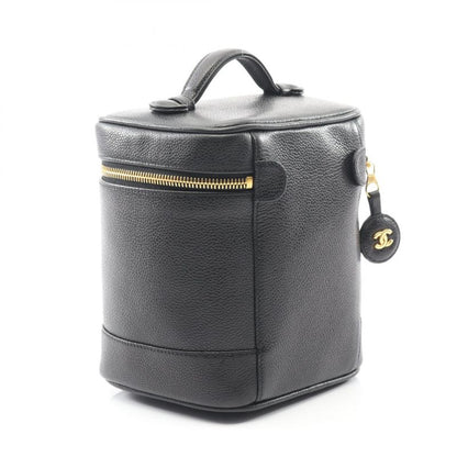 Chanel Handbag Coco Mark Black Caviar Skin (grained Calf) Coco Mark Vertical