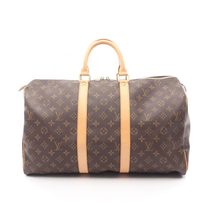 Louis Vuitton Boston Bag Keepall 45 Monogram M41428 PVC Coated Canvas Leather