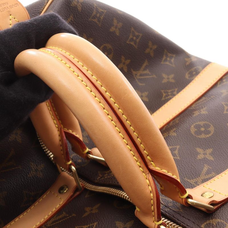 Louis Vuitton Boston Bag Keepall 45 Monogram M41428 PVC Coated Canvas Leather