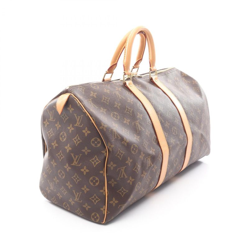 Louis Vuitton Boston Bag Keepall 45 Monogram M41428 PVC Coated Canvas Leather
