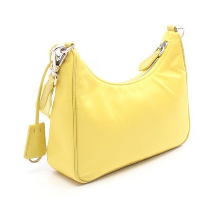 Prada Shoulder Bag Re-Edition 2005 1bh204 Yellow Nylon Leather Re-Edition 2005