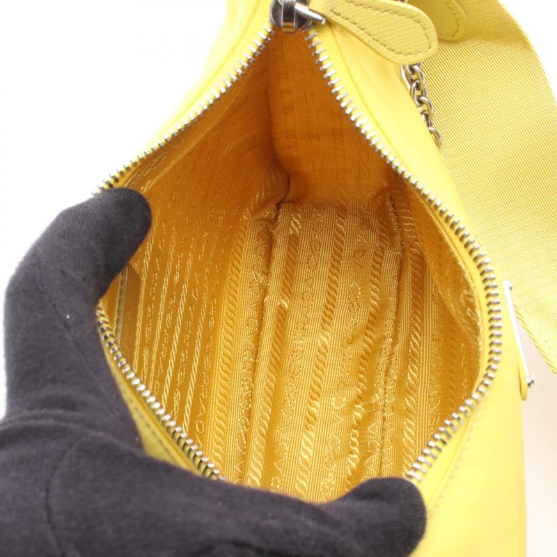 Prada Shoulder Bag Re-Edition 2005 1bh204 Yellow Nylon Leather Re-Edition 2005