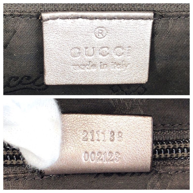 Gucci GG Imprime Gray PVC Leather 211138 Tote Bag Shoulder Bag Women 500699