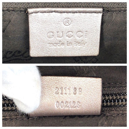 Gucci GG Imprime Gray PVC Leather 211138 Tote Bag Shoulder Bag Women 500699