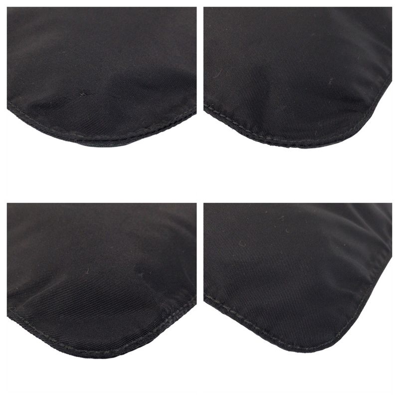 Prada Tessuto Triangle Logo Plate Black Nylon Shoulder Bag Messenger Bag Women