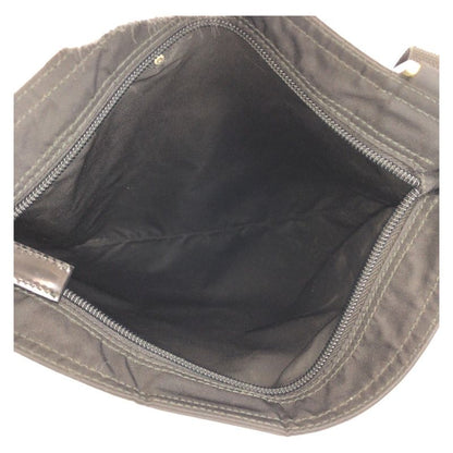 Prada Tessuto Triangle Logo Plate Black Nylon Shoulder Bag Messenger Bag Women