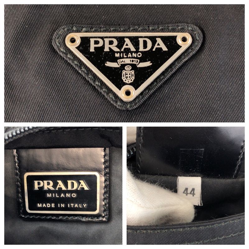 Prada Tessuto Triangle Logo Plate Black Nylon Shoulder Bag Messenger Bag Women