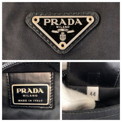Prada Tessuto Triangle Logo Plate Black Nylon Shoulder Bag Messenger Bag Women