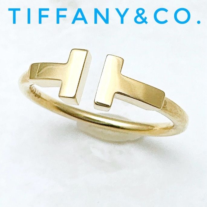 Tiffany & Co T-Wire Yellow Gold Ring Approx 13 U
