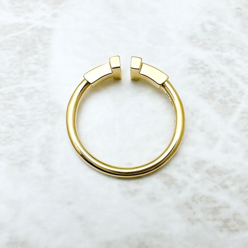 Tiffany & Co T-Wire Yellow Gold Ring Approx 13 U