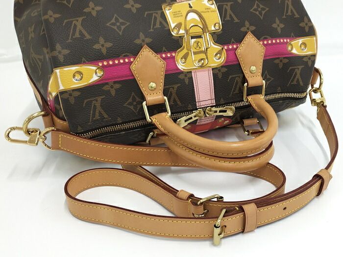 Louis Vuitton 2-Way Shoulder Handbag Monogram Summer Trunk Collection Speedy