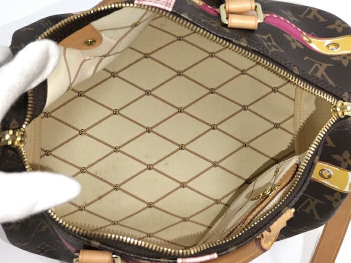 Louis Vuitton 2-Way Shoulder Handbag Monogram Summer Trunk Collection Speedy