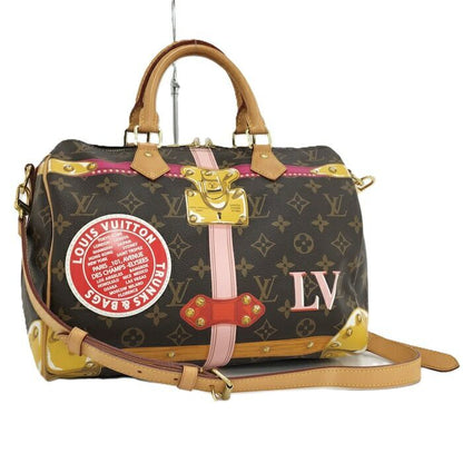 Louis Vuitton 2-Way Shoulder Handbag Monogram Summer Trunk Collection Speedy