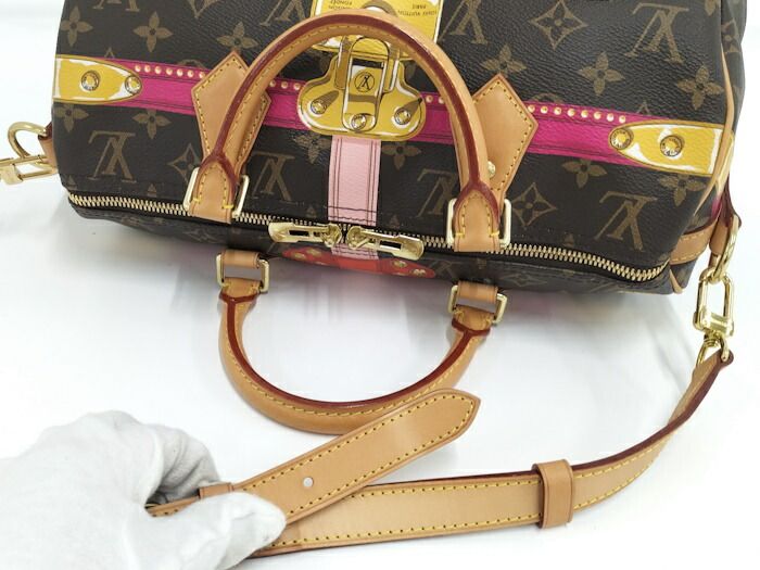 Louis Vuitton 2-Way Shoulder Handbag Monogram Summer Trunk Collection Speedy
