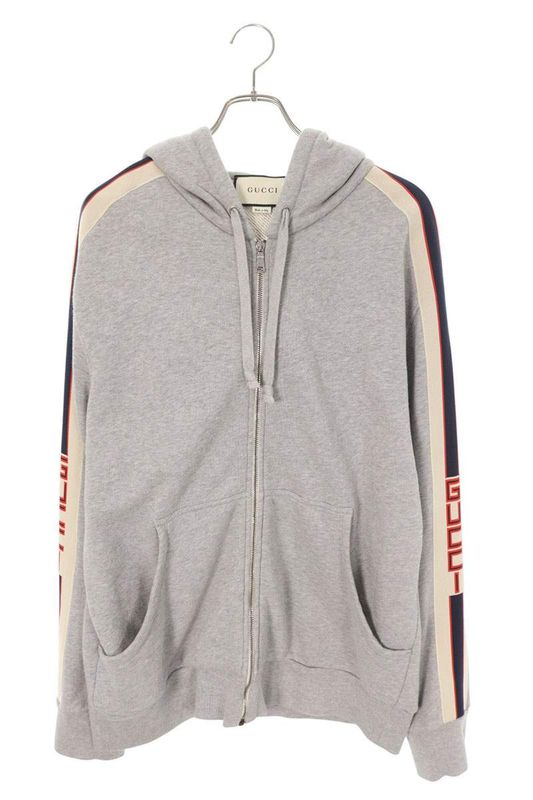 Gucci 490250 X9i97 Sideline Logo Zip Up Hoodie Men's XL